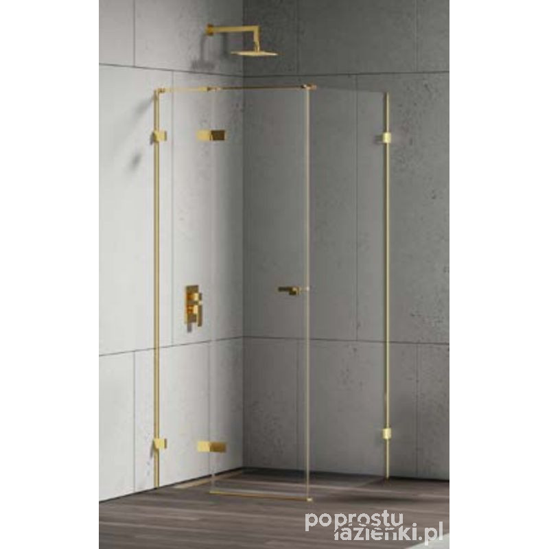 Kabina prostokątna 90x100 Eventa Gold Shine New Trendy (EXK-4698)