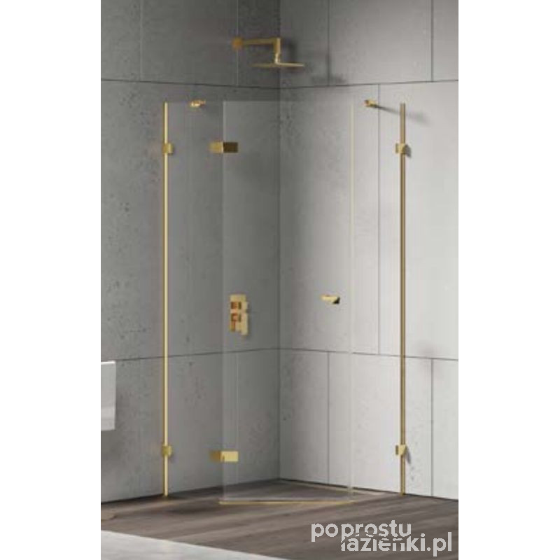 Kabina prysznicowa pięciokątna 90x90 Eventa Gold Shine New Trendy (EXK-4835)