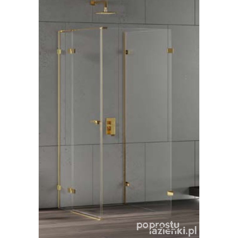 Kabina przyścienna 90x90 Eventa Gold Shine New Trendy (EXK-4824)