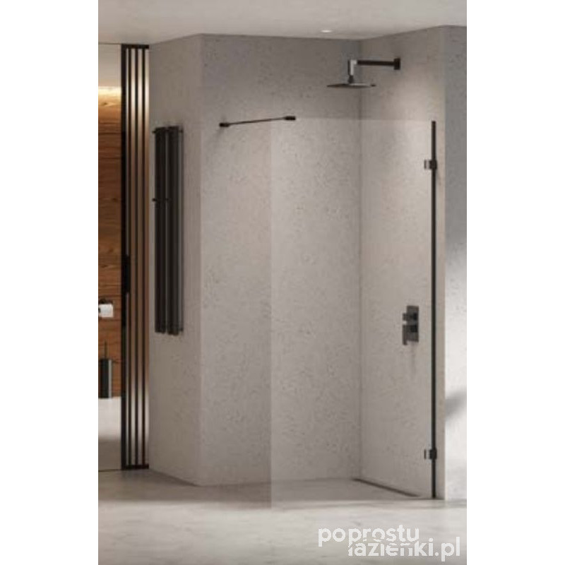 Kabina walk-in 100x200 Eventa Black Chrom New Trendy (EXK-6298)