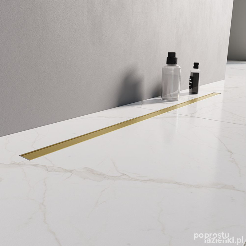 Odpływ liniowy 100 Visio Slim Gold New Trendy (OL-0085)