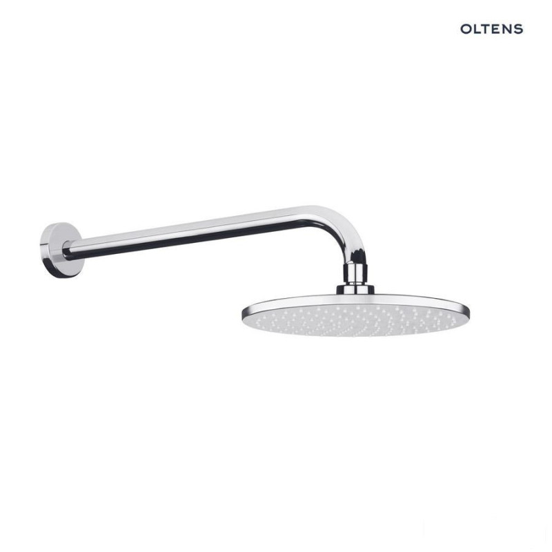 Lagan deszczownica 22 cm okrągła z ramieniem ściennym chrom Atran Oltens (36018100)