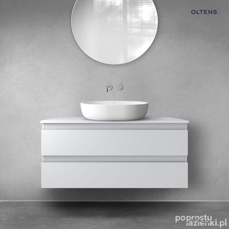 Szafka 100 cm podumywalkowa wisząca z blatem szary mat Vernal Oltens (68117700)