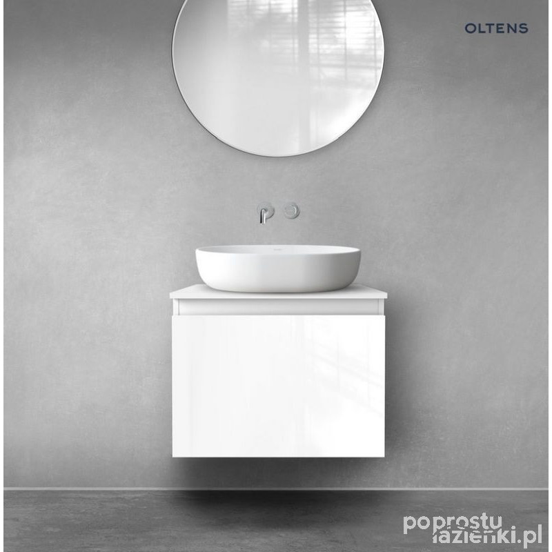 Szafka 60 cm podumywalkowa wisząca z blatem biały połysk Vernal Oltens (68104000)