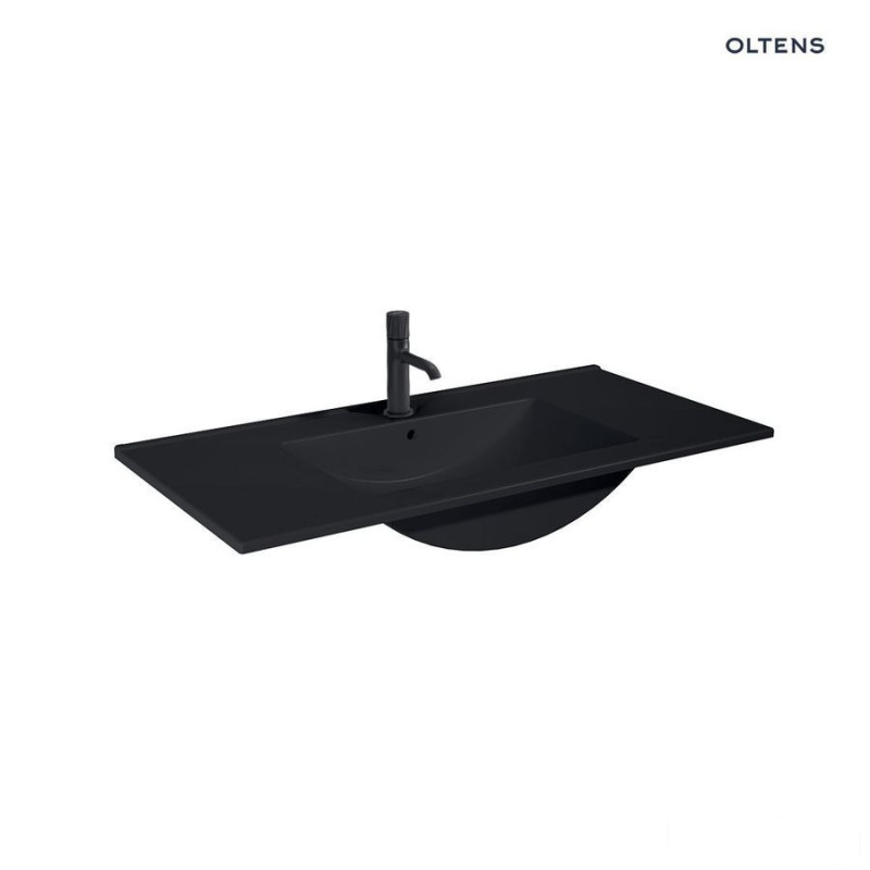 Umywalka 100x46 cm meblowa prostokątna czarny mat Vernal Oltens (41207300)