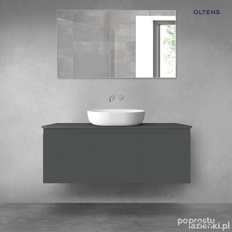 Zestaw mebli łazienkowych 120 cm z blatem grafit mat Vernal Oltens (68248400)