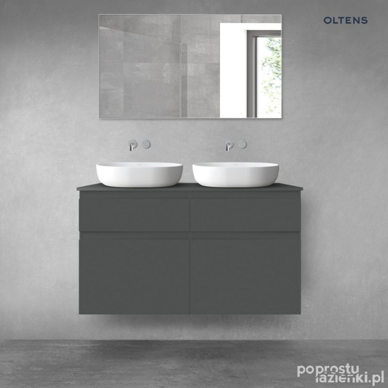 Zestaw mebli łazienkowych 120 cm z blatem grafit mat Vernal Oltens (68300400)