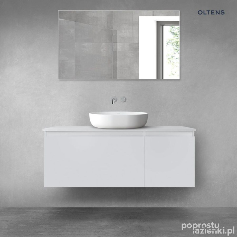 Zestaw mebli łazienkowych 120 cm z blatem szary mat Vernal Oltens (68250700)
