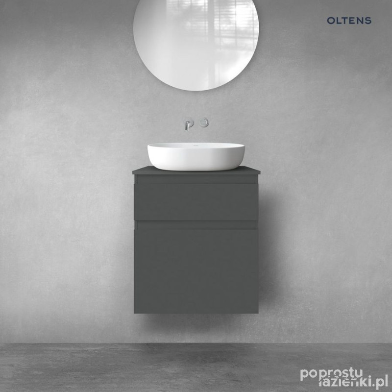 Zestaw mebli łazienkowych 60 cm z blatem grafit mat Vernal Oltens (68218400)