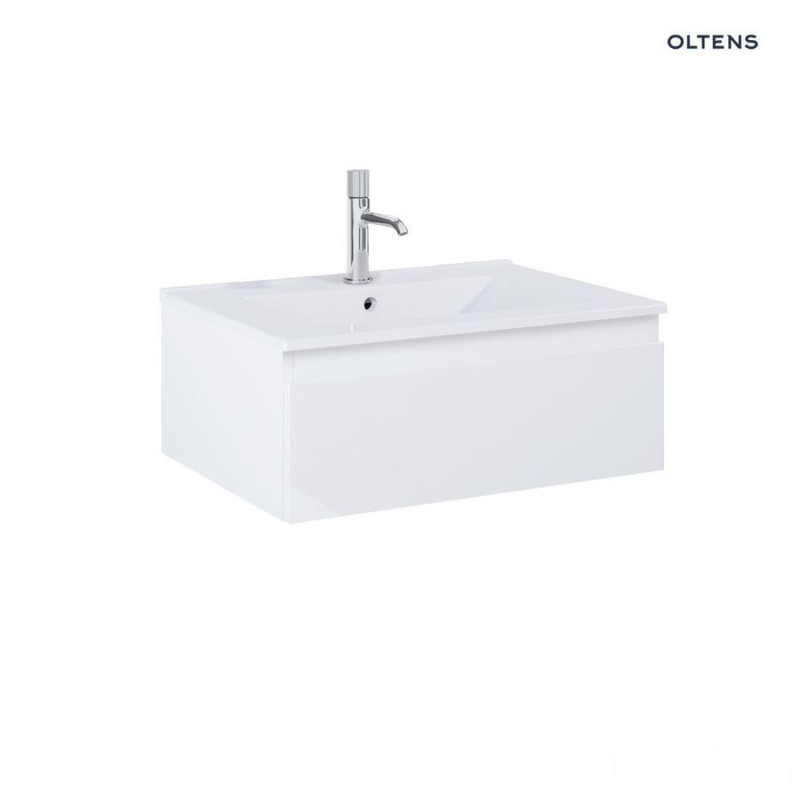 Zestaw umywalka z szafką 60 cm biały połysk Vernal Oltens (68020000)