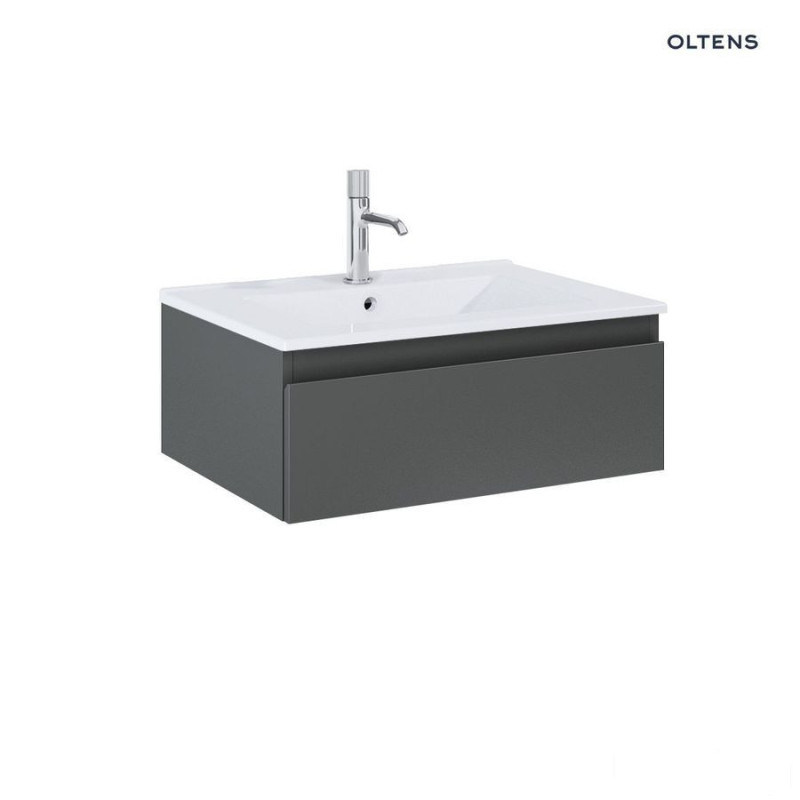 Zestaw umywalka z szafką 60 cm biały/grafit mat Vernal Oltens (68004400)