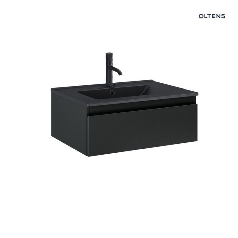Zestaw umywalka z szafką 60 cm czarny mat Vernal Oltens (68005300)