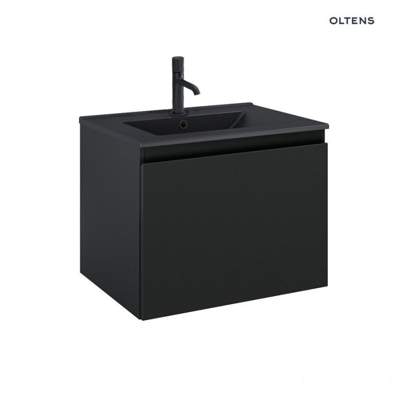 Zestaw umywalka z szafką 60 cm czarny mat Vernal Oltens (68013300)
