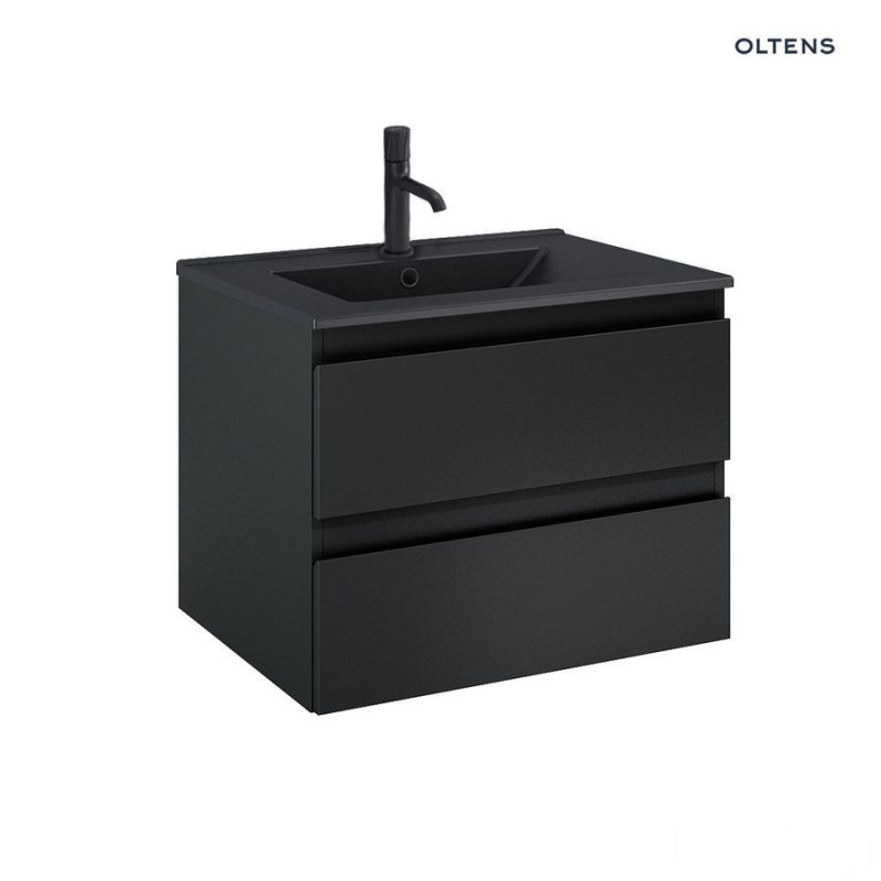 Zestaw umywalka z szafką 60 cm czarny mat Vernal Oltens (68036300)
