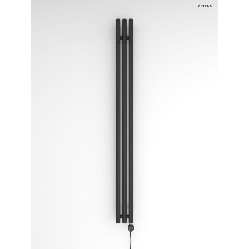Grzejnik łazienkowy 180x15 cm elektryczny czarny mat Stang (e) Oltens (55111300)