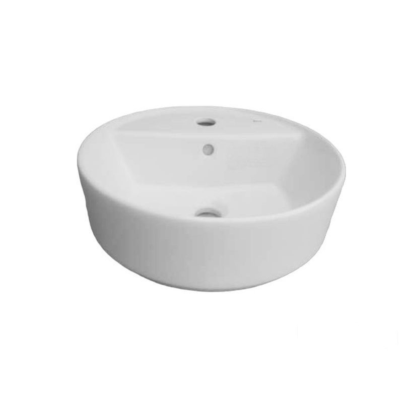 Umywalka nablatowa okrągła 40 cm z otworem na baterię Gap Roca (A3270MK000)