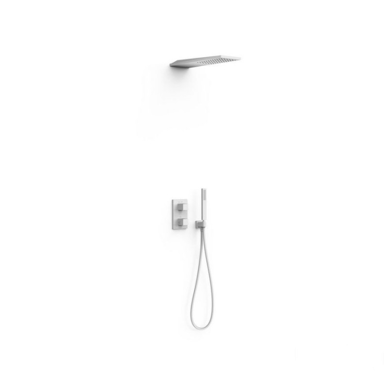 Zestaw prysznicowy podtynkowy biały mat Slim Tres (20225055BM)