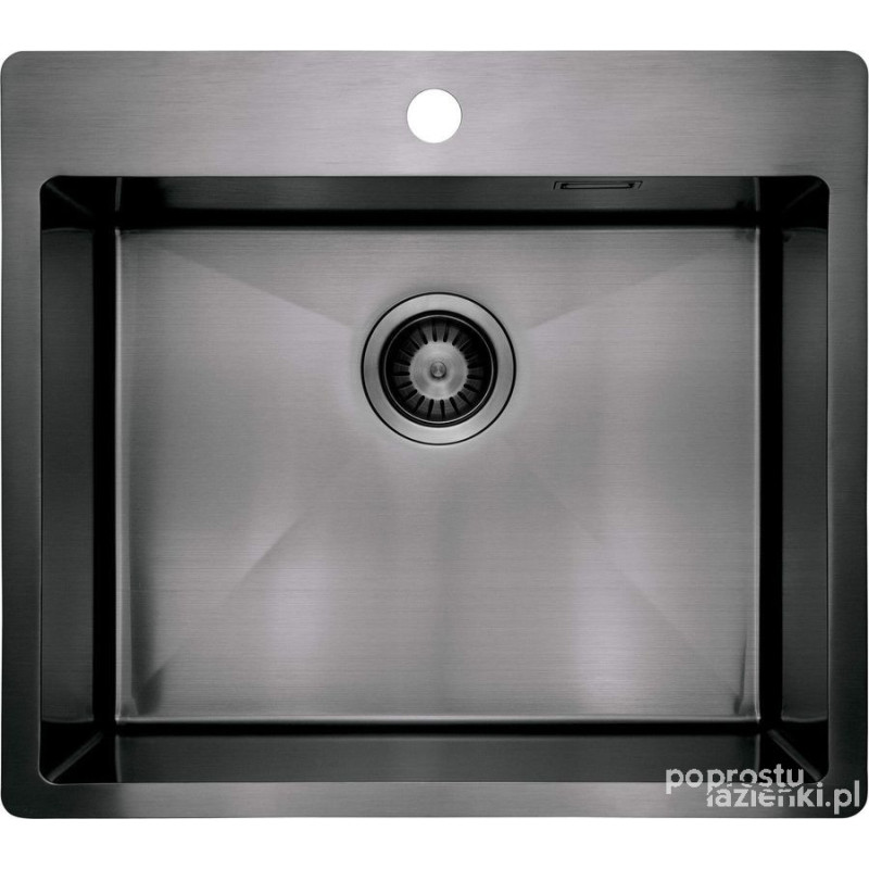 Zlewozmywak stalowy 1-komorowy titanium Olfato Precious Deante (ZPO D10B)
