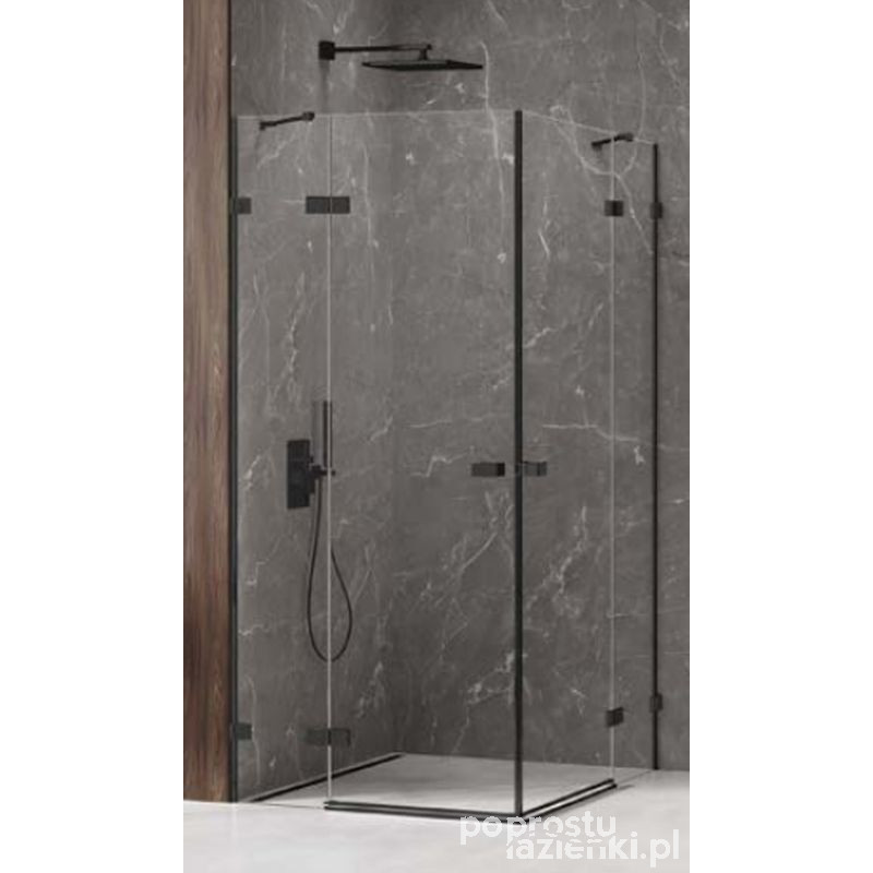 Kabina prostokątna 90x80 Avexa Black XR New Trendy (EXK-6914)