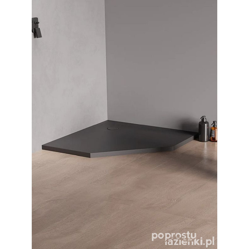 Brodzik pięciokątny antracyt 90x90 Nex Shade New Trendy (B-0499)