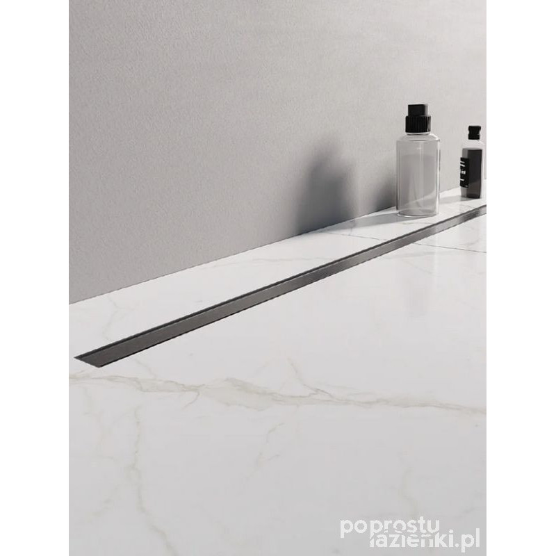 Odpływ liniowy 100 Visio Slim Gunmetal Brushed New Trendy (OL-0095)