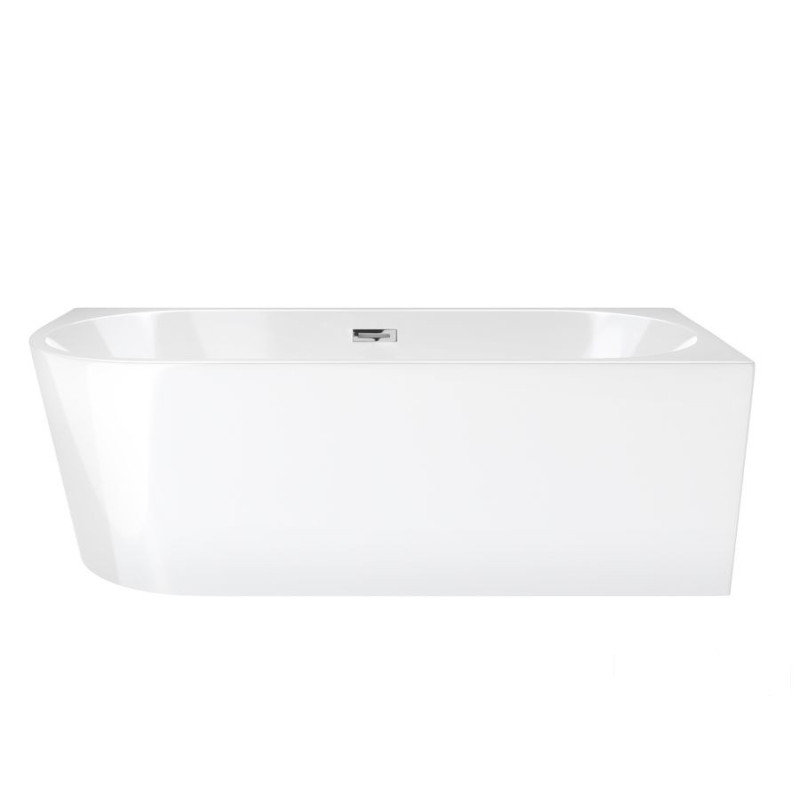 Wanna narożna Intero SLIM prawa 150 cm z wykończeniem chrom Corsan (1172-uniw)