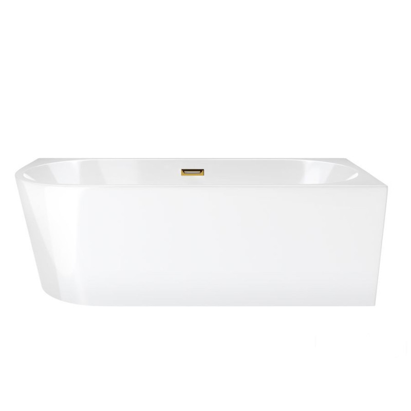 Wanna narożna Intero SLIM prawa 150 cm z wykończeniem złotym Corsan (1176-uniw)
