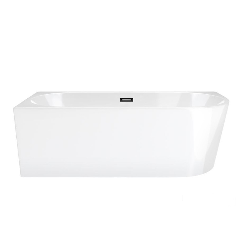 Wanna narożna Intero SLIM lewa 150 cm z wykończeniem czarnym Corsan (1184-uniw)