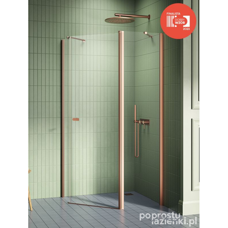Kabina asymetryczna 100x80 New Soleo Copper Brushed New Trendy (K-1703)