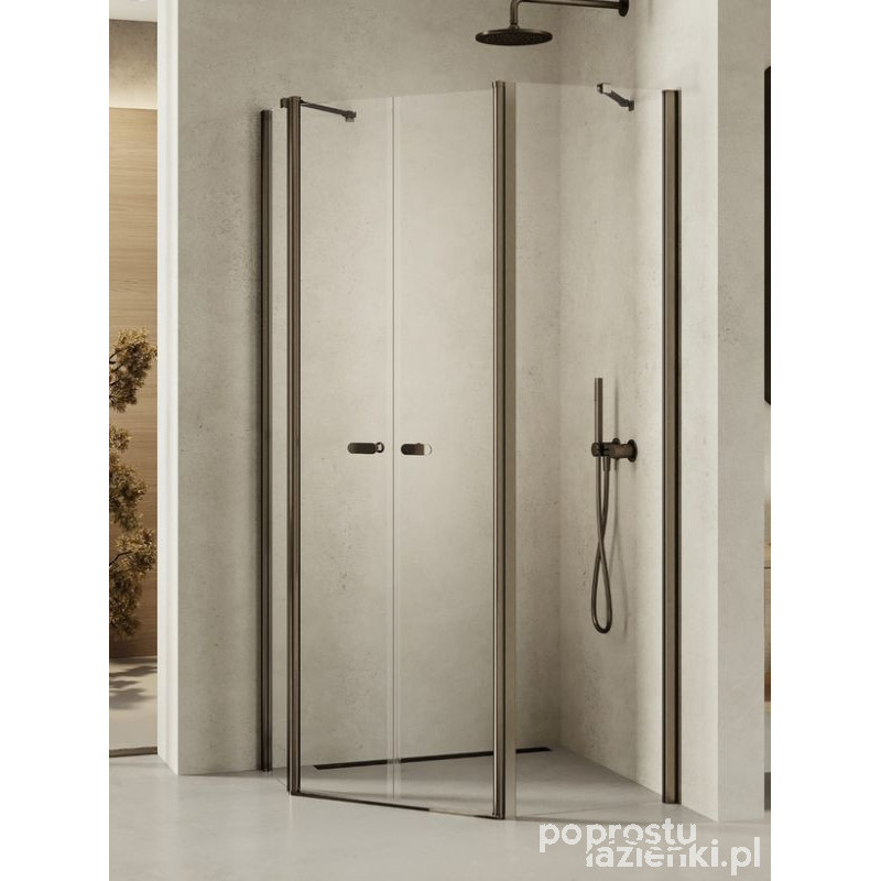 Kabina pięciokątna 100x80 New Soleo Gunmetal Brushed New Trendy (K-1713)