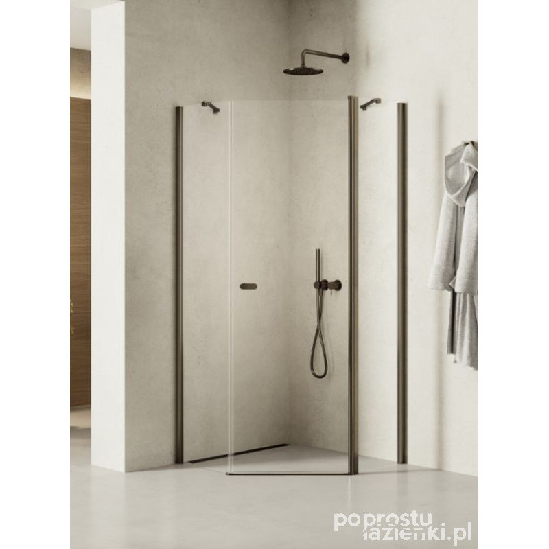 Kabina pięciokątna 90x90 New Soleo Gunmetal Brushed New Trendy (K-1708)