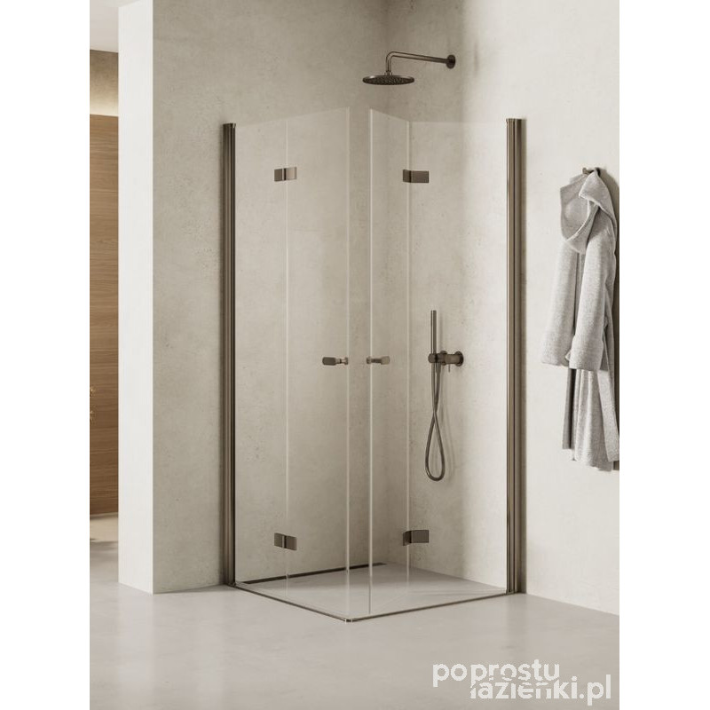 Kabina prostokątna 70x80 New Soleo Gunmetal Brushed New Trendy (K-2242)