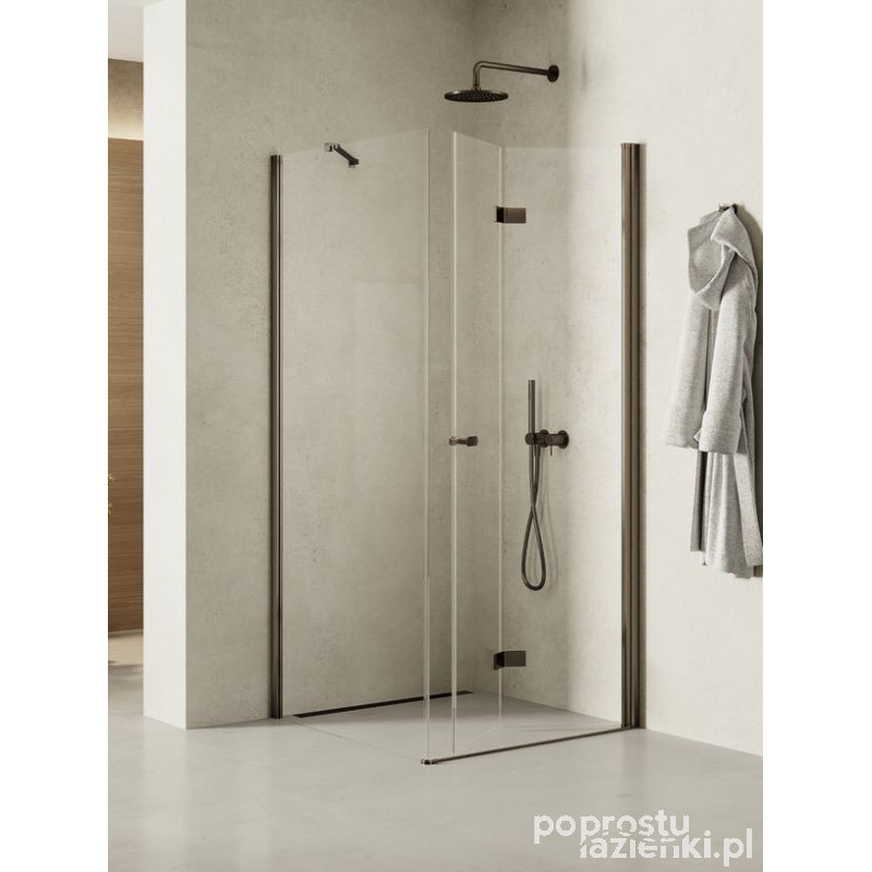 Kabina prostokątna 80x90 New Soleo Gunmetal Brushed New Trendy (K-2201)