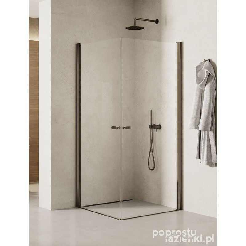Kabina prostokątna 90x100 New Soleo Gunmetal Brushed New Trendy (K-2181)