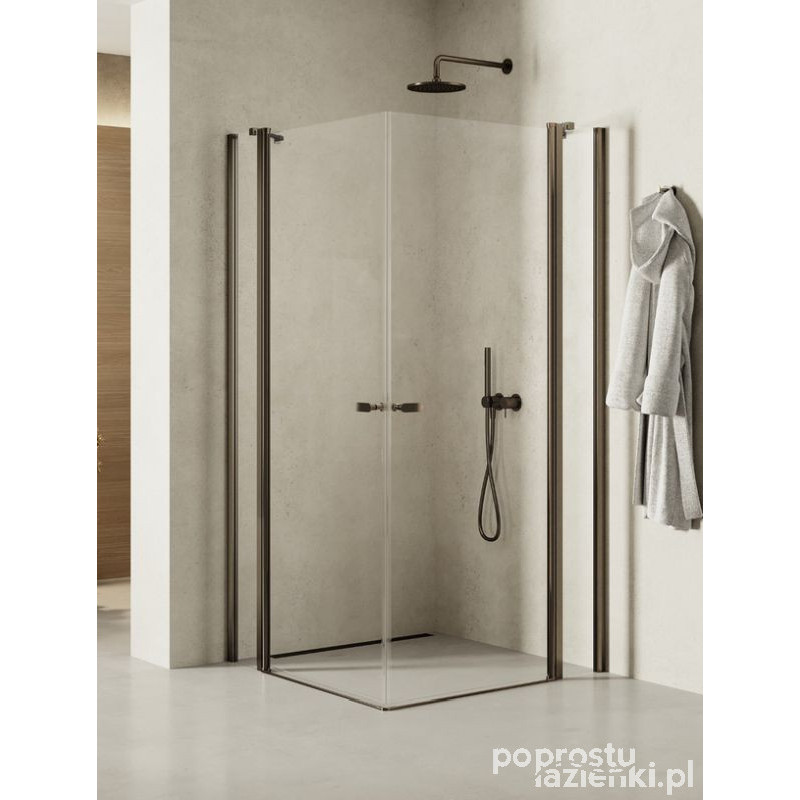 Kabina prostokątna 90x110 New Soleo Gunmetal Brushed New Trendy (K-2185)