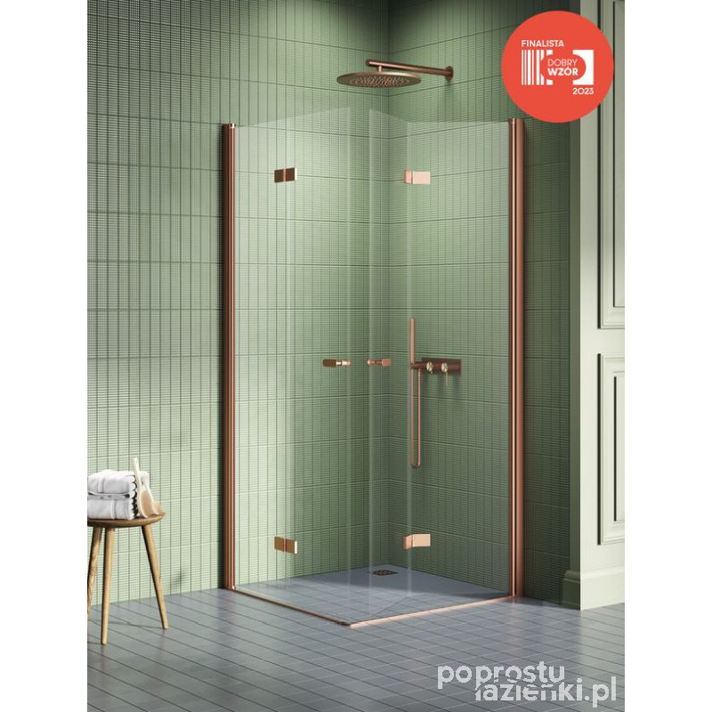 Kabina prostokątna 90x80 New Soleo Copper Brushed New Trendy (K-2084)