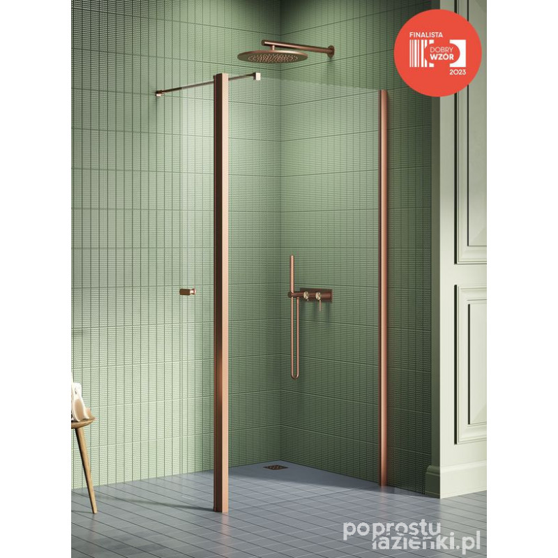 Kabina walk-in 80 New Soleo Copper Brushed New Trendy (K-2116)