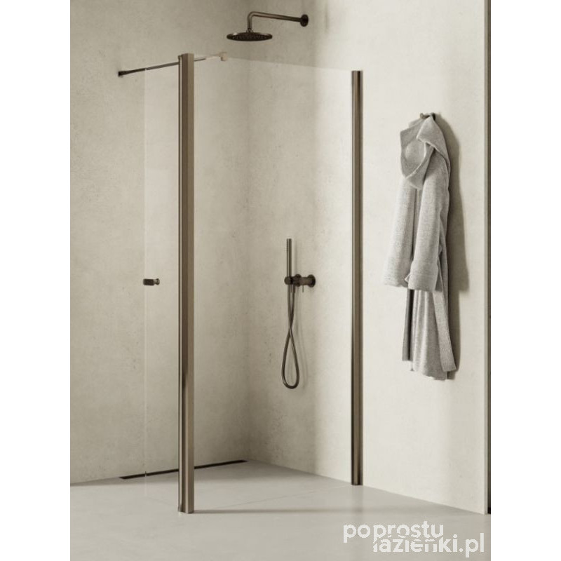 Kabina walk-in 90 New Soleo Gunmetal Brushed New Trendy (K-2274)