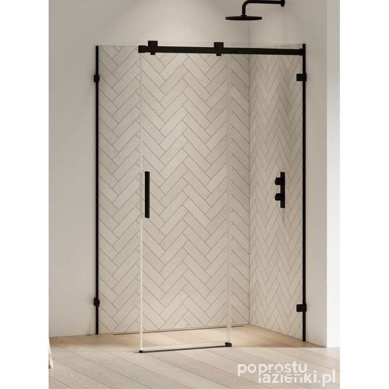 Kabina prostokątna 100x120 Softi X Black New Trendy (EXK-5384)