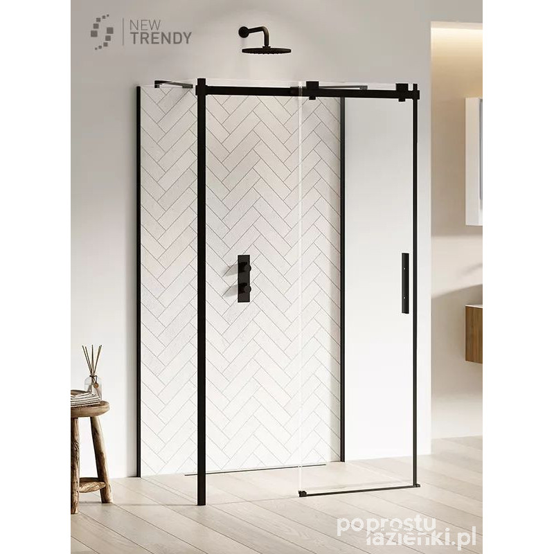 Kabina przyścienna 100x80 Softi X Black New Trendy (EXK-5425)