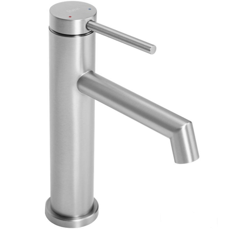 Bateria umywalkowa niska nikiel szczotkowany  Foss Rea (REA-B5315)