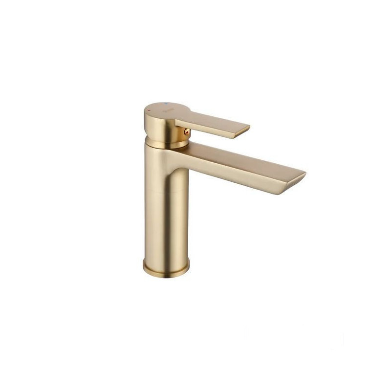 Bateria umywalkowa złota szczotkowana niska Argus Rea (REA-B6410)