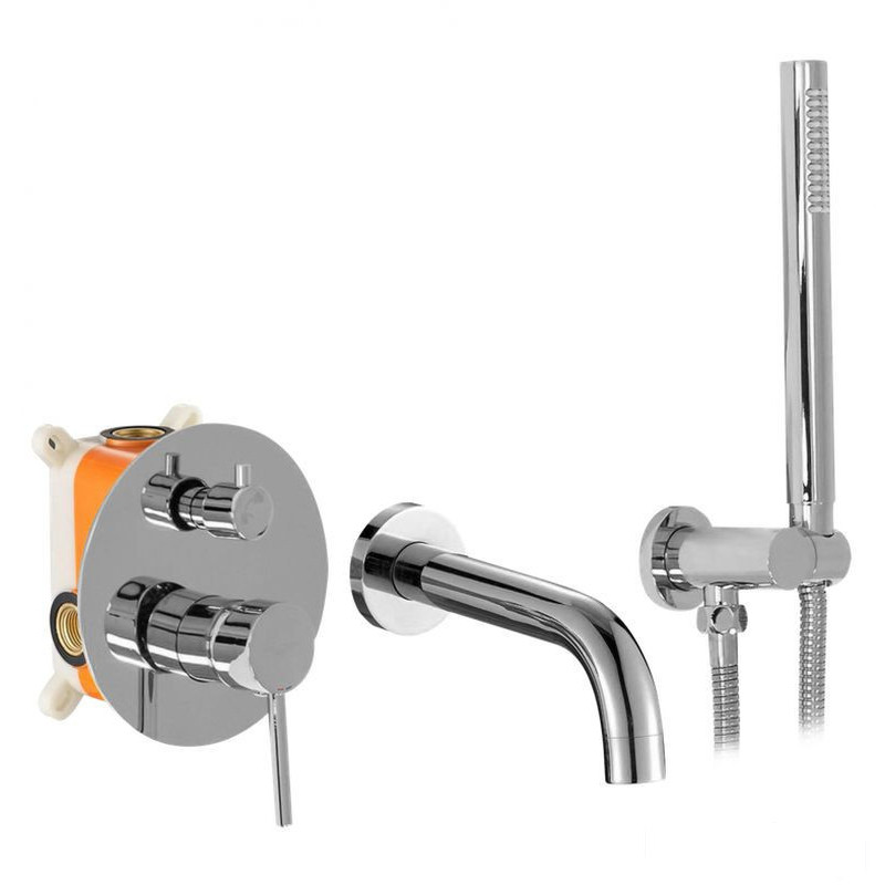 Bateria wannowa podtynkowa Lungo Chrom + BOX Rea (REA-B6990)