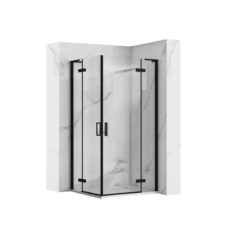 Kabina prysznicowa 80x100 Hugo Black Rea (REA-K6603 + REA-K6008)