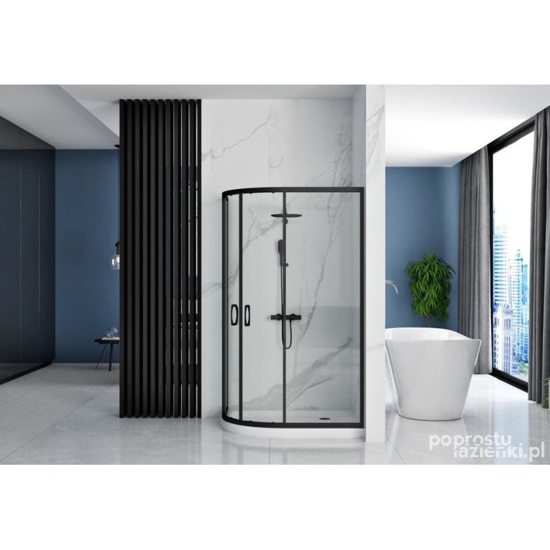 Kabina prysznicowa 80x100 Look Black Rea (REA-K7900)