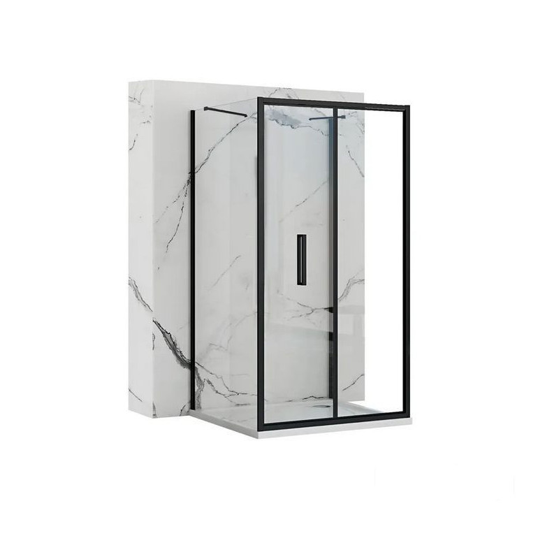Kabina prysznicowa 80x100 Rapid Fold Black Rea (REA-K6418 + REA-K6423 + REA-K5670)