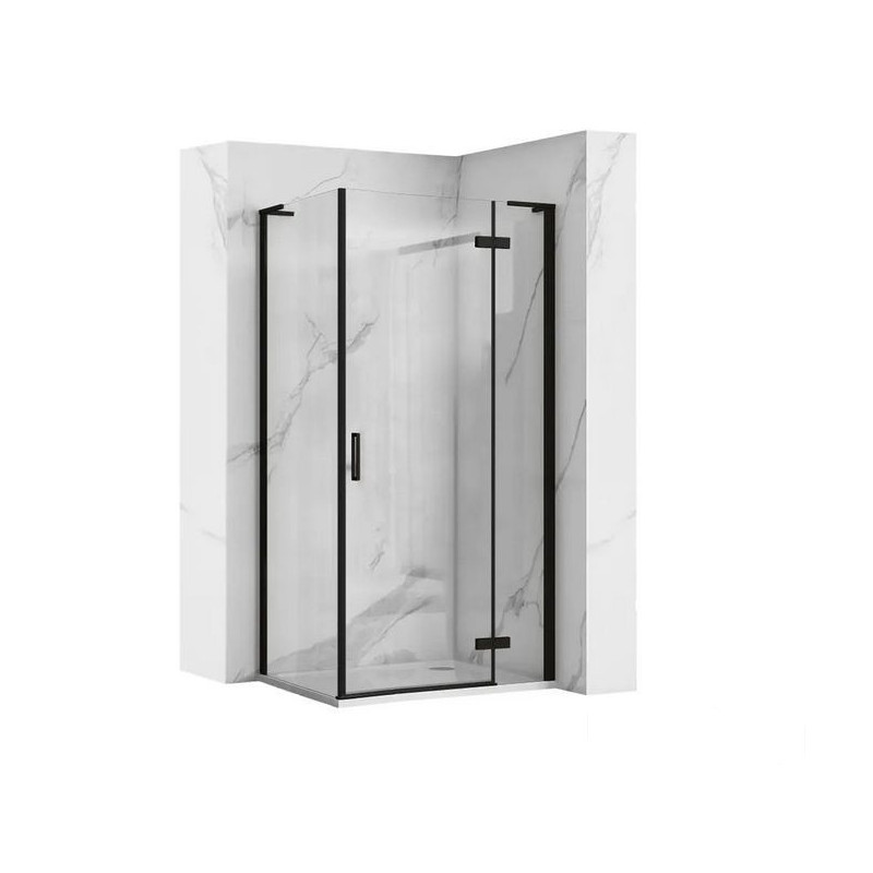 Kabina prysznicowa 90x80 Hugo Black Rea (REA-K6604 + REA-K6607)