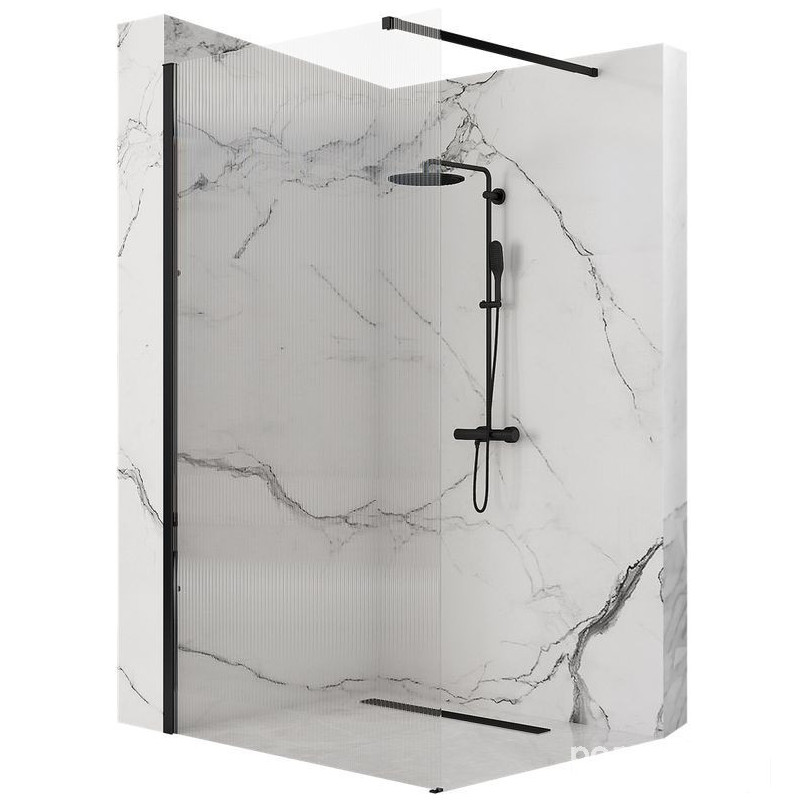 Ścianka prysznicowa 90x200 Aero Intimo Black Rea (REA-K4123)