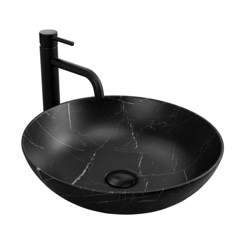 Umywalka nablatowa Fibo Black Matt Rea (REA-U3301)