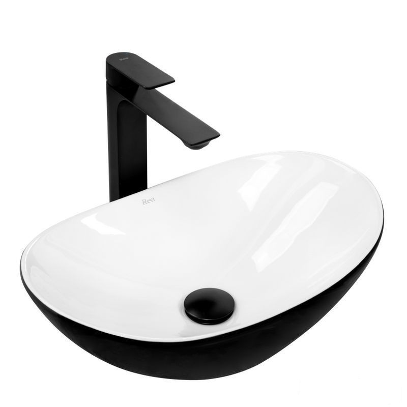 Umywalka nablatowa Royal Mini Black/White Rea (REA-U0538)
